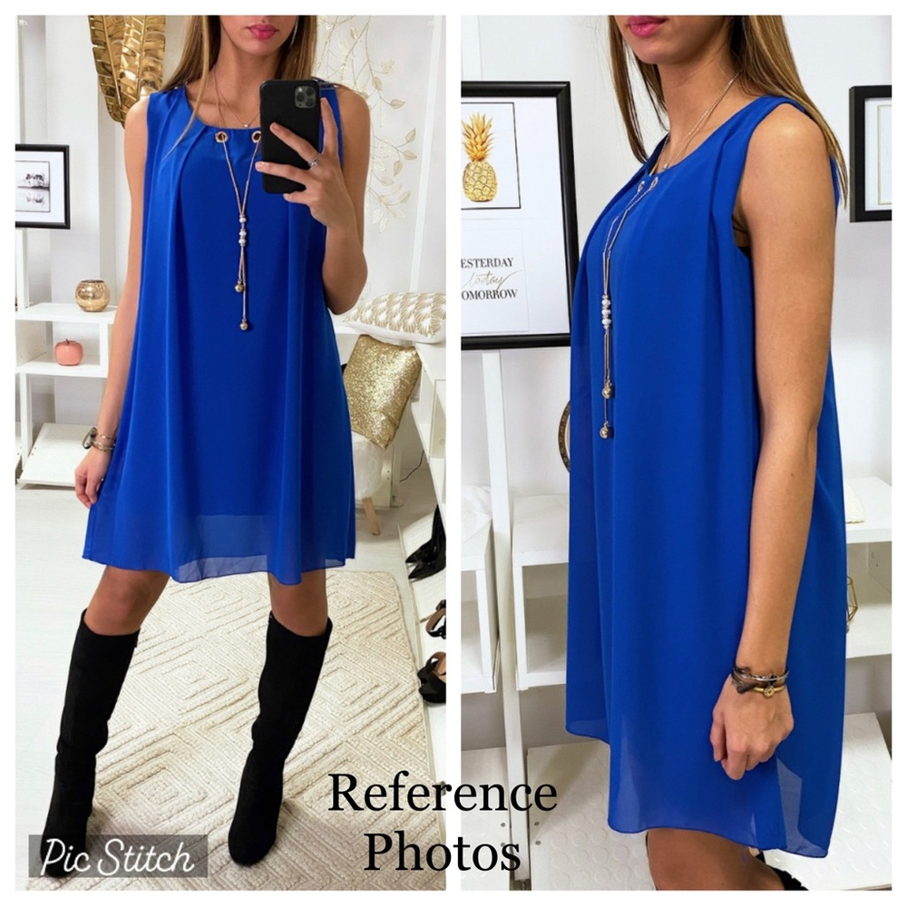 NWT DKNY Cocktail Pleated Sides Dress